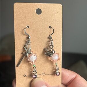 Wicked Pink- earrings- single beads